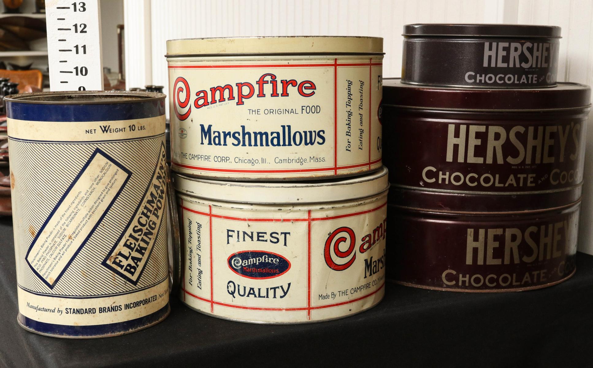 HERSHEY'S & CAMPFIRE MARSHMALLOWS ADVERTISING TINS