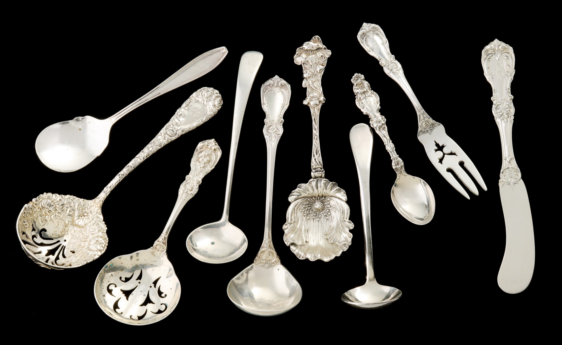 ART NOUVEAU AND OTHER ORNATE STERLING SERVERS