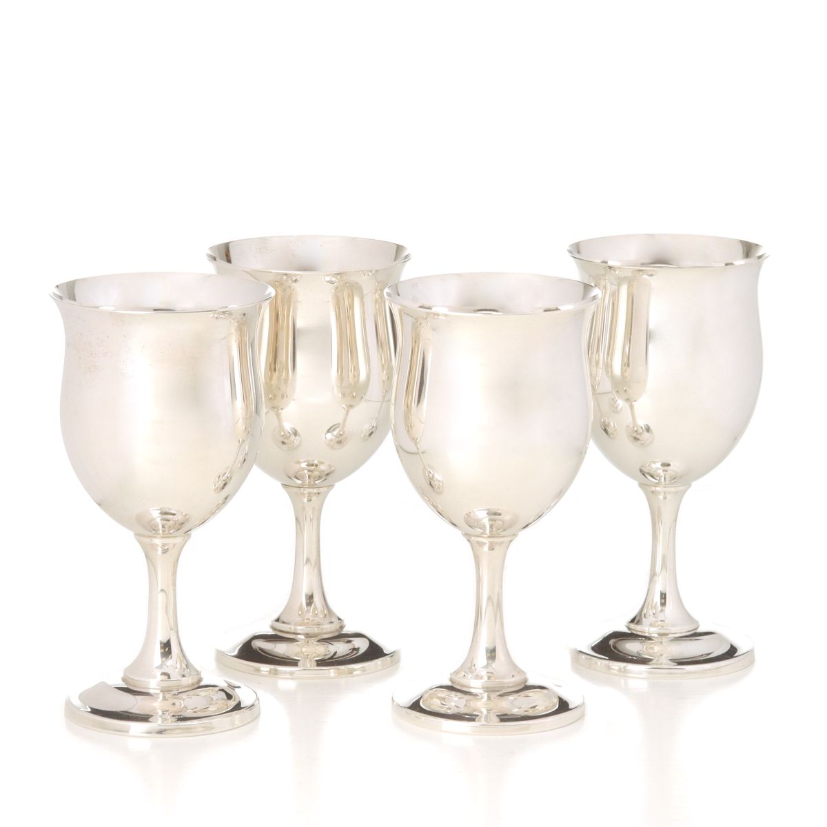 FOUR REED AND BARTON STERLING SILVER GOBLETS
