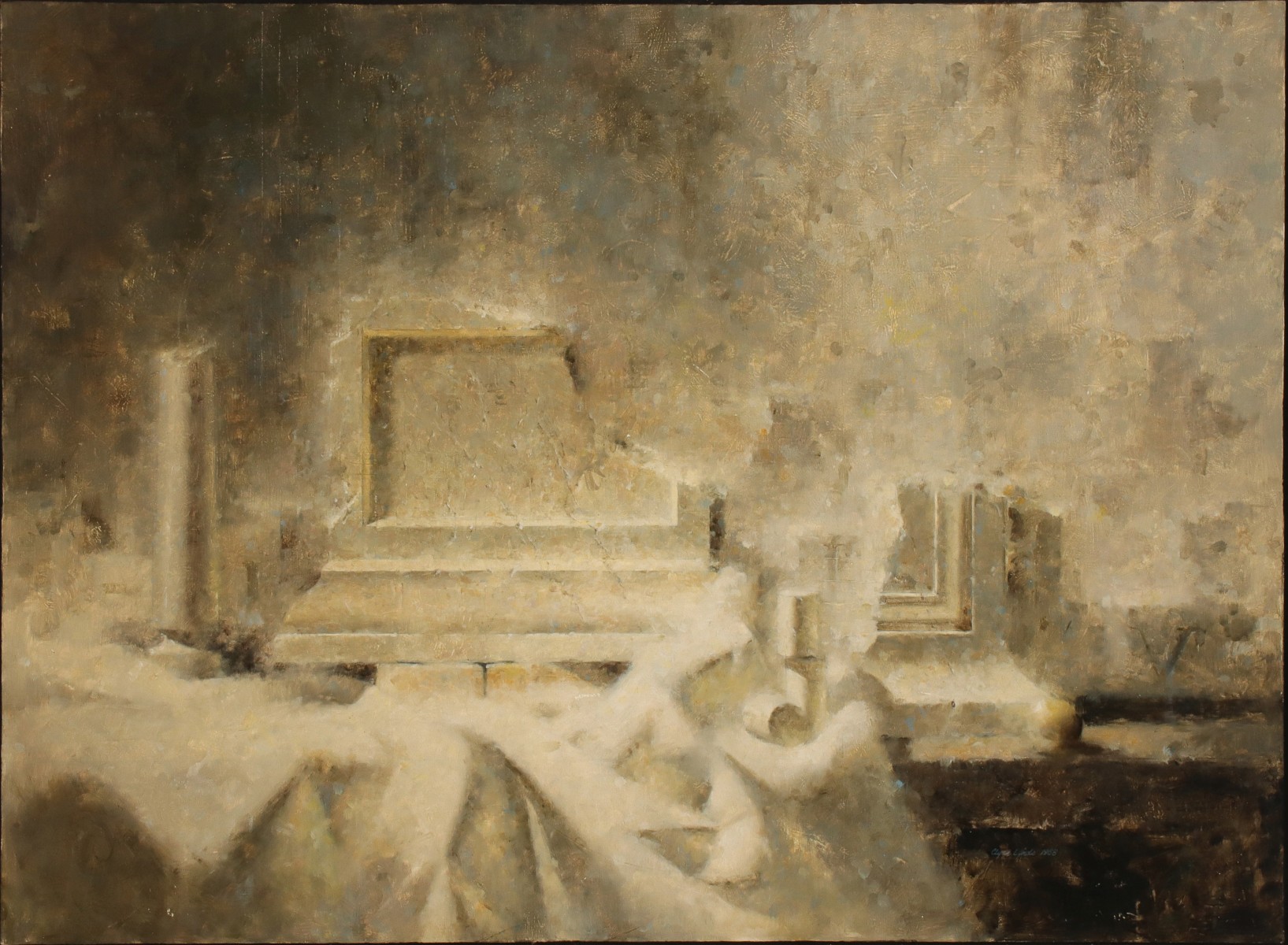 CLYDE LYNDS (Born 1936) EXHIBITED OIL ON ARTIST'S BOARD