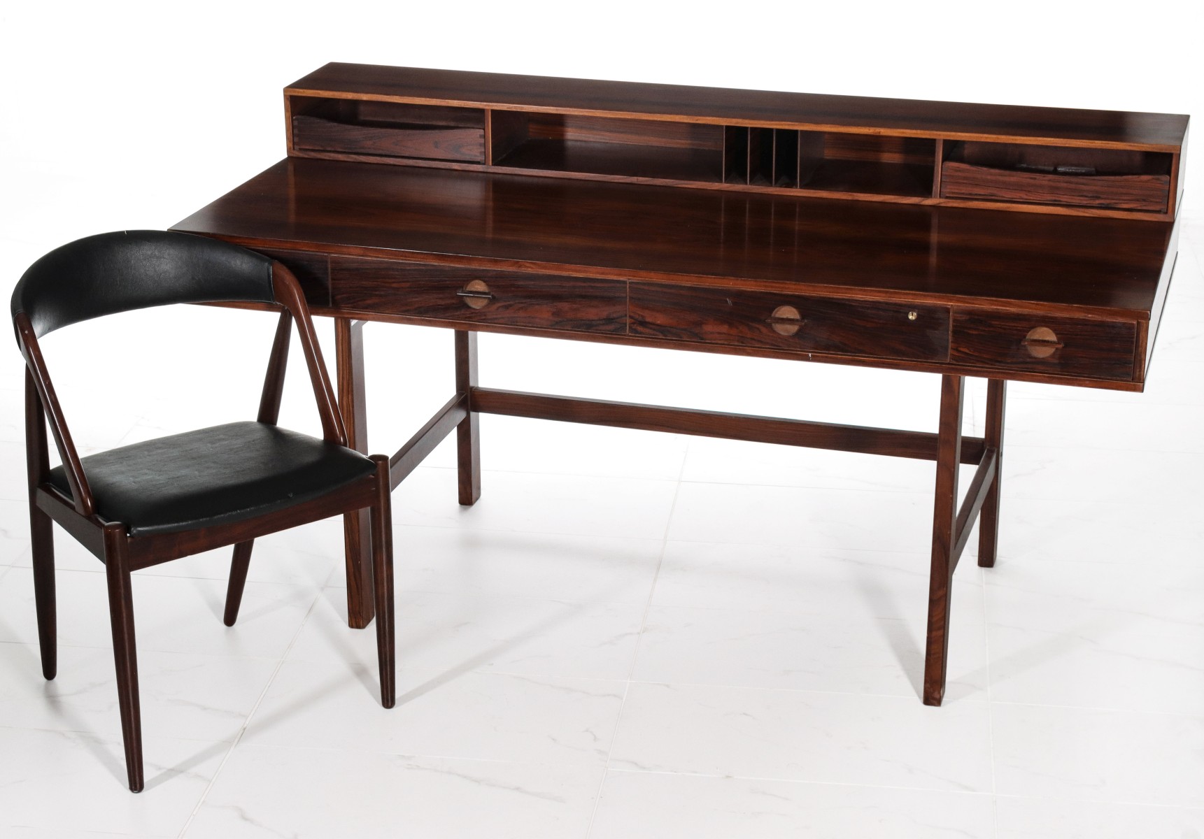 PETER LOVIG AND KAI KRISTIANSEN ROSEWOOD DESK AND CHAIR