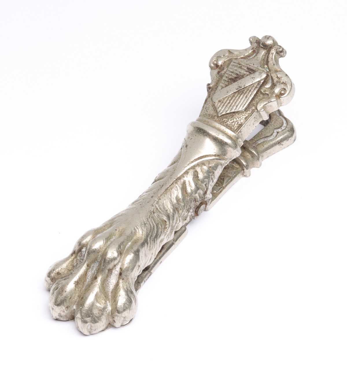 FRENCH HERALDIC FIGURAL LION'S PAW LETTER CLIP