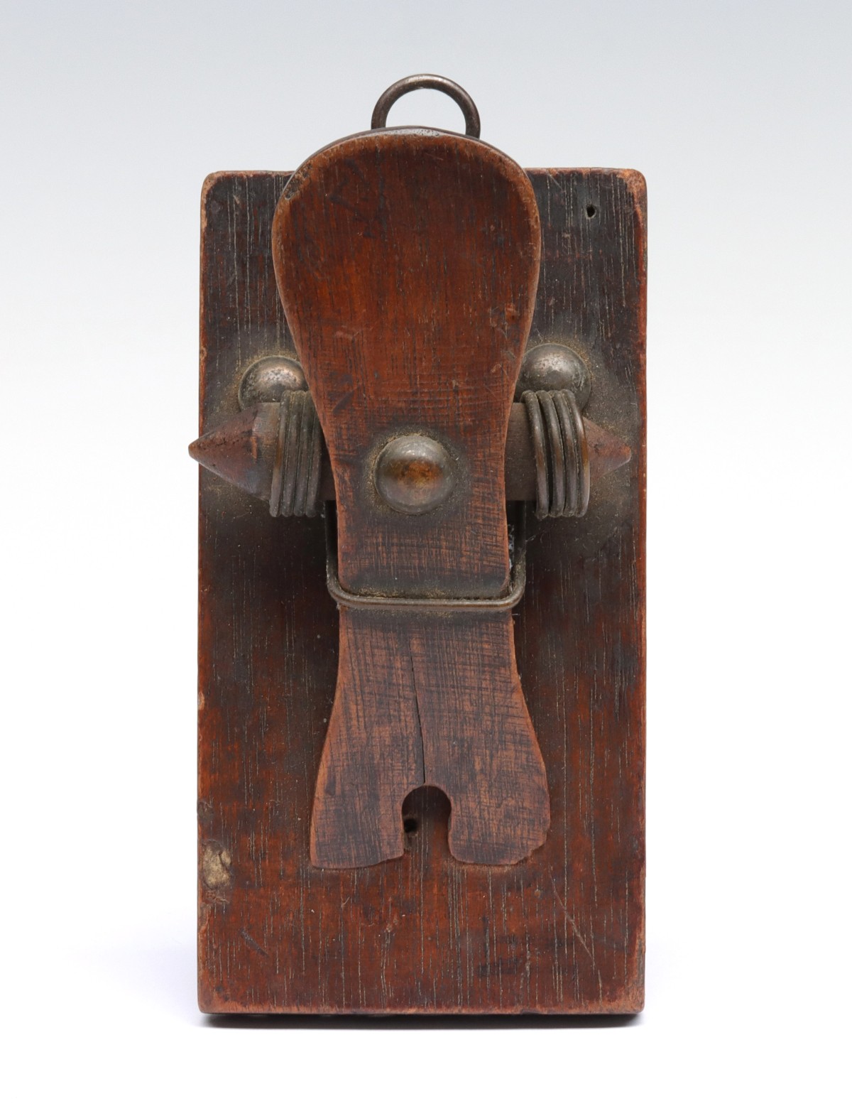 PATENTED WALNUT LETTER OR BILL CLIP DATED 1875