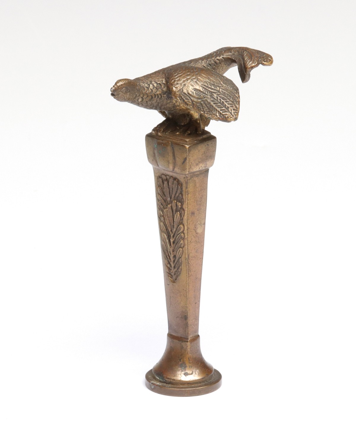 BRONZE GROUSE FIGURAL WAX SEAL C. 1900