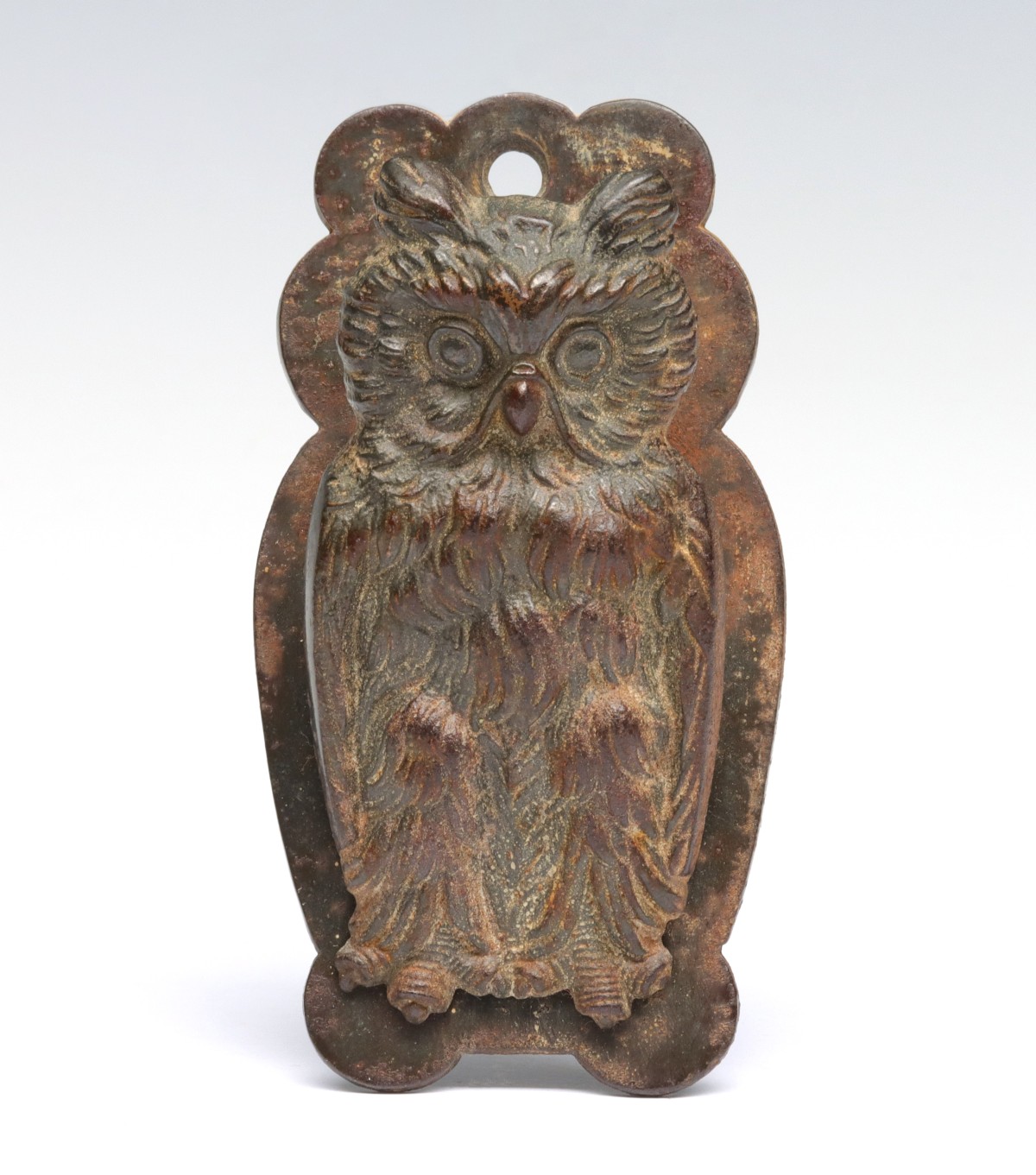 PLATED IRON FIGURAL OWL LETTER CLIP 1880-1910