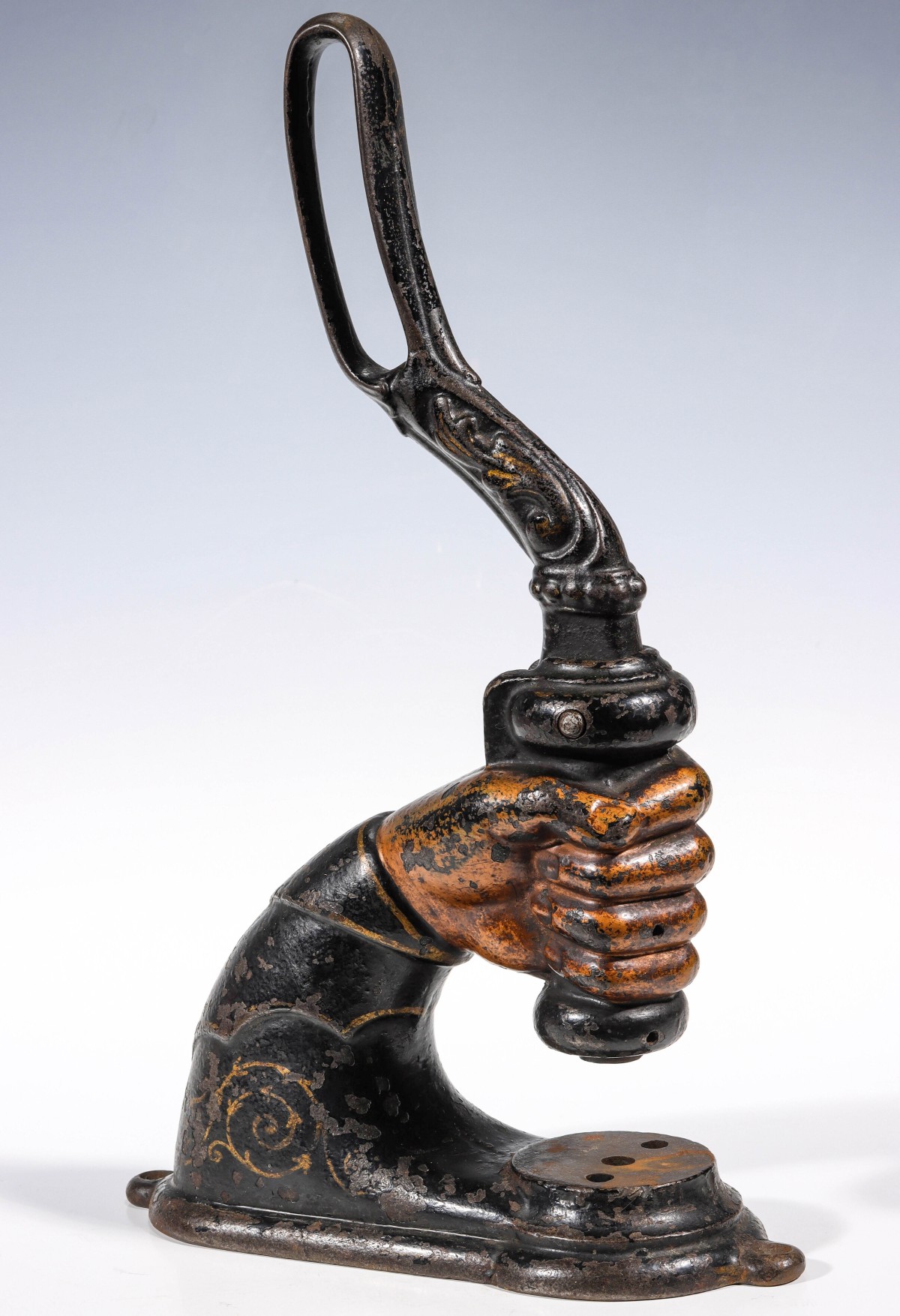 A VERY LARGE FIGURAL CLENCHED HAND SEAL C. 1890