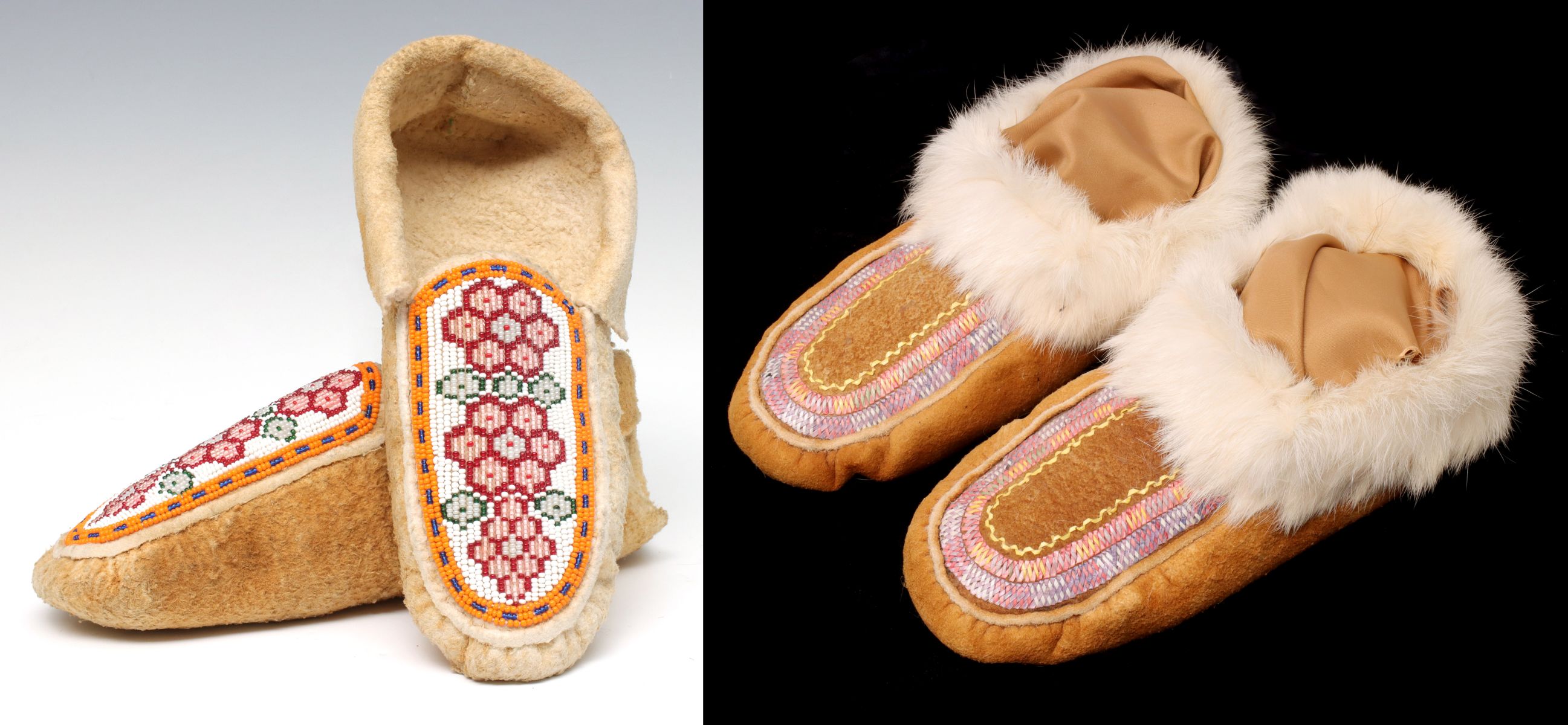 LATE 20TH CENTURY CREE AND ATHABASCAN MOCCASINS