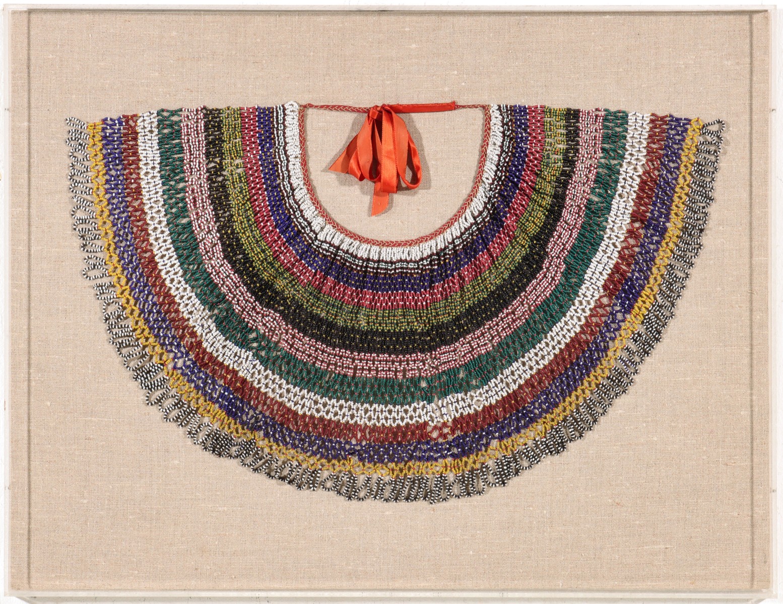 A VERY COMPLEX PIT RIVER WOMAN'S BEADED COLLAR