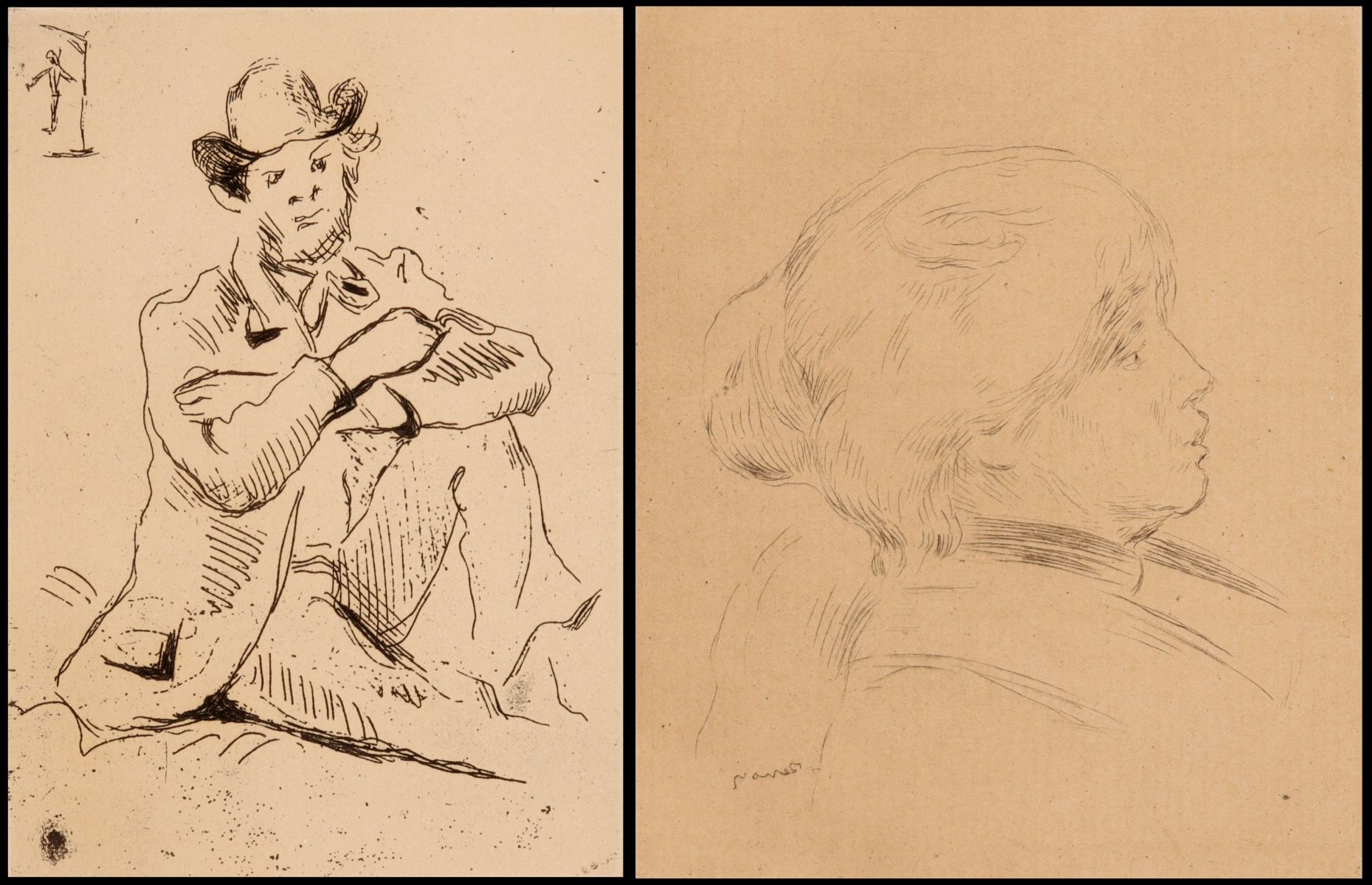 POSTHUMOUSLY PRINTED ETCHINGS AFTER CEZANNE AND RENOIR