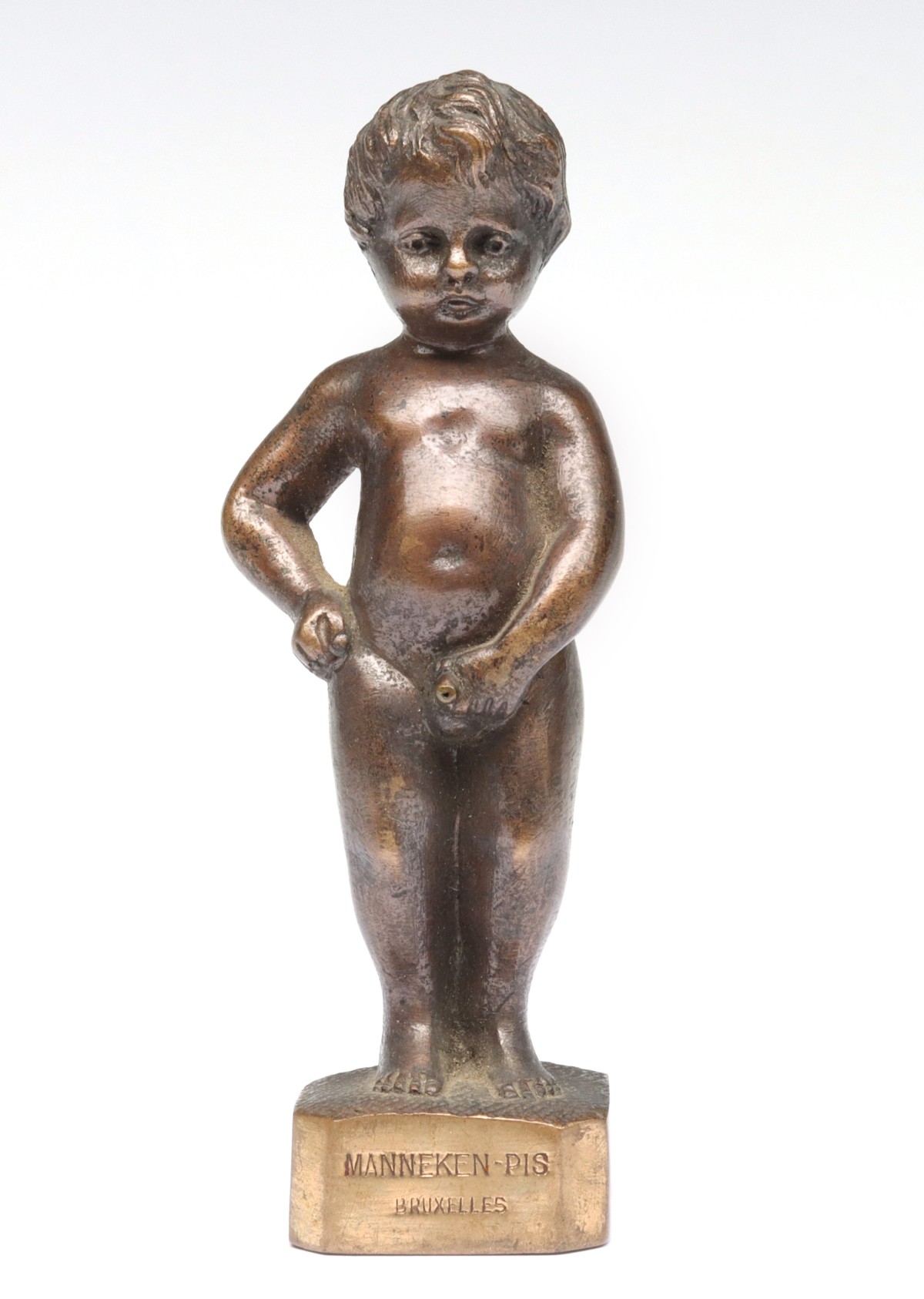 FIGURAL YOUTH BRONZE WAX SEAL 1890-1910