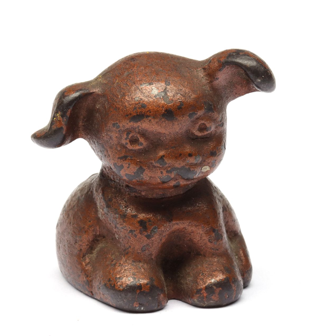 CAST IRON 'DALL B-N' ADVERTISING PUP PAPERWEIGHT