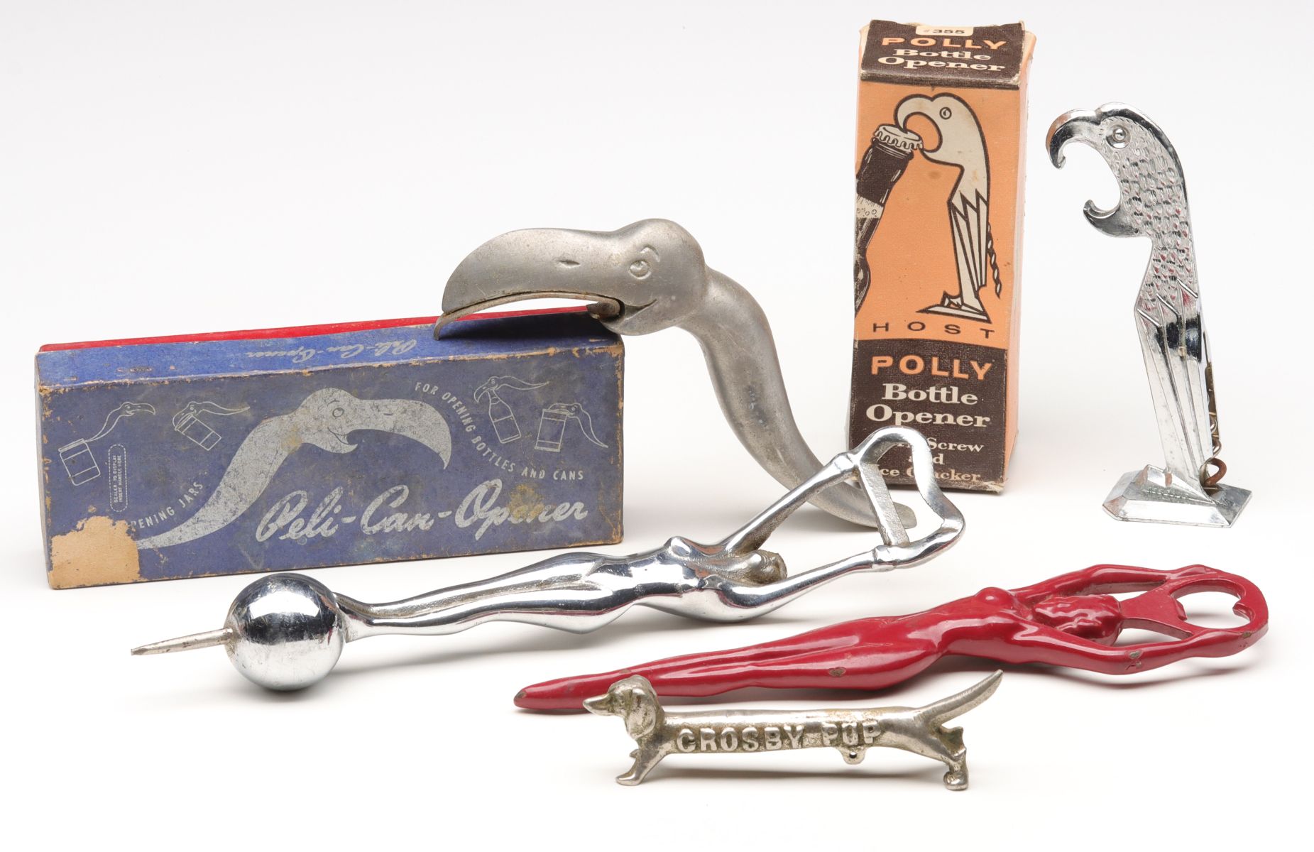 A COLLECTION OF BOXED AND OTHER FIGURAL BOTTLE OPENERS