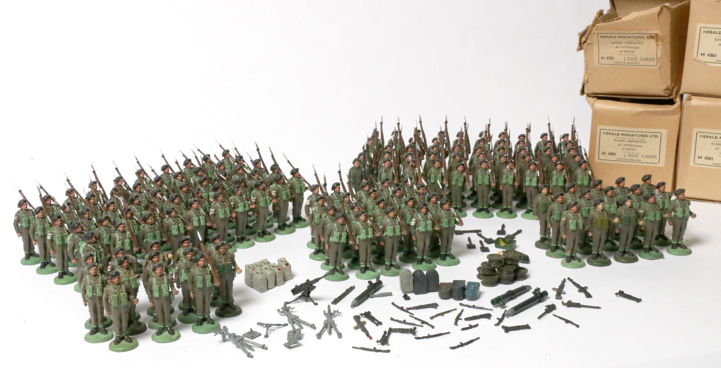 A COLLECTION OF 148 BRITAINS HERALD TOY SOLDIERS