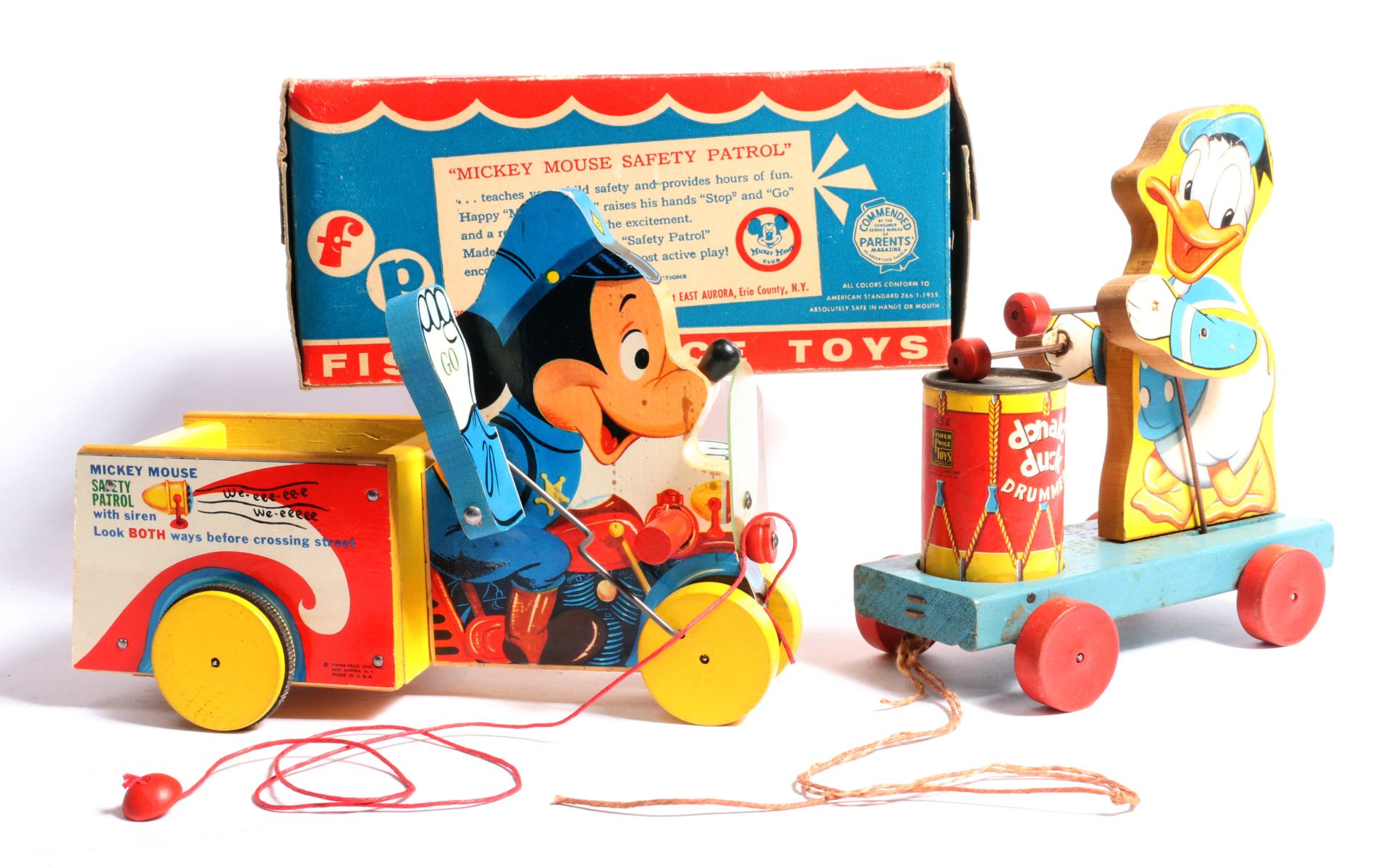 DISNEY'S MICKEY AND DONALD FISHER PRICE PULL TOYS