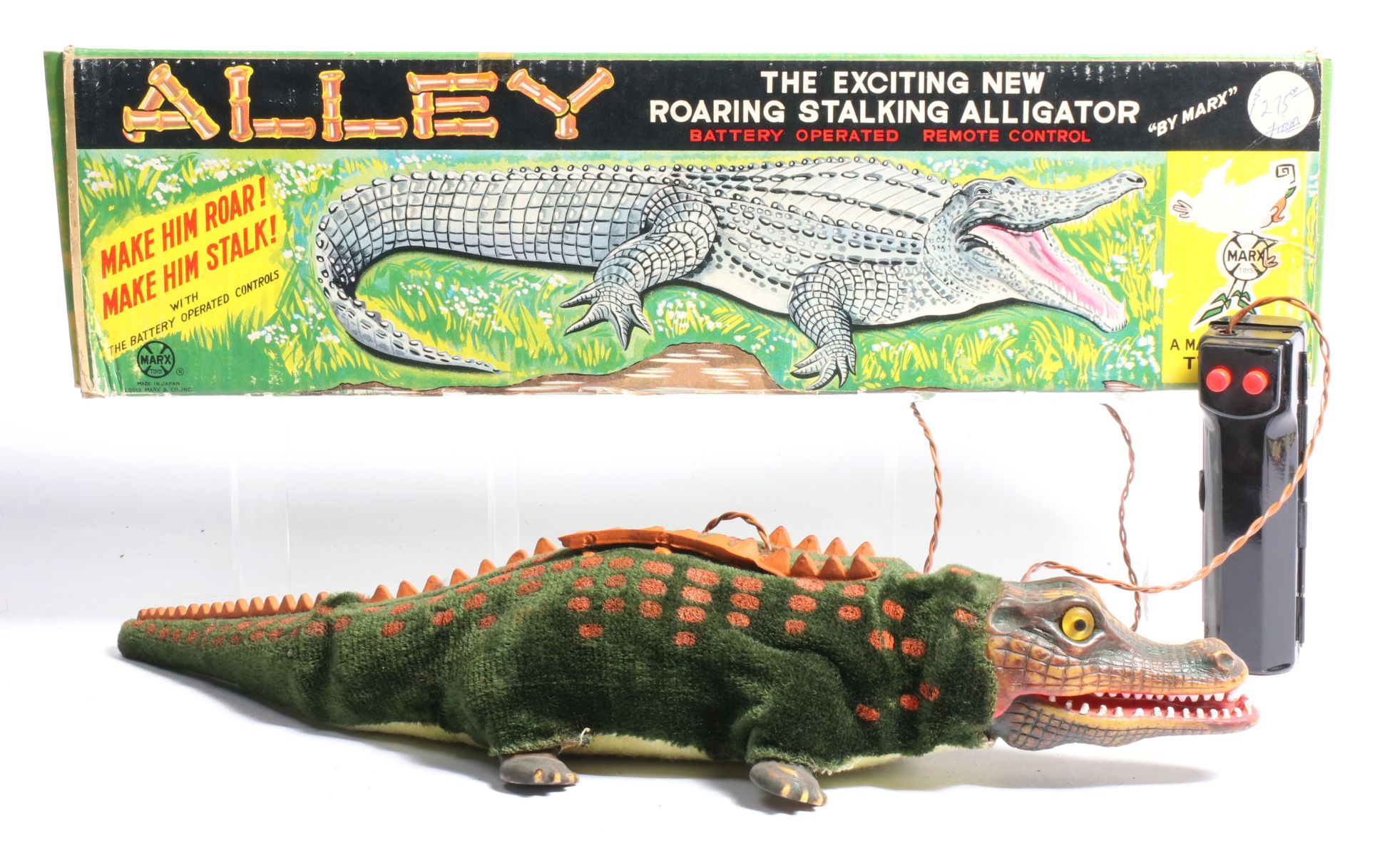 A MARX 'ALLEY' BATTERY OPERATED ALLIGATOR IN BOX