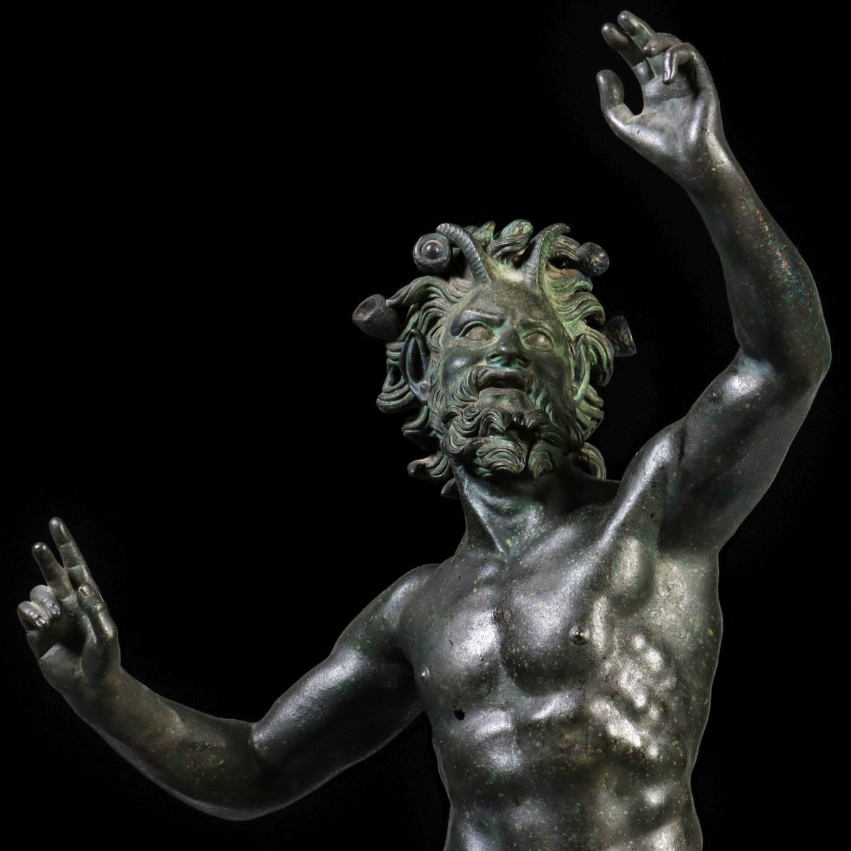 A FINE EARLY 20C BRONZE CASTING OF A DANCING FAUN