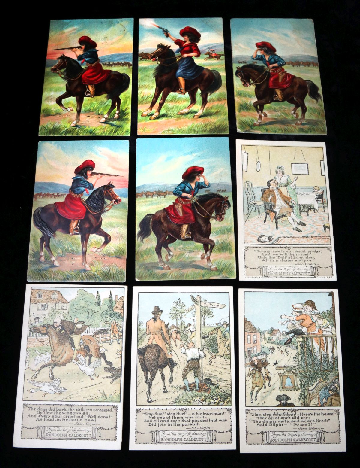 CALDECOTT, COWGIRL, PRIESTS OF PALLAS POST CARDS (60)