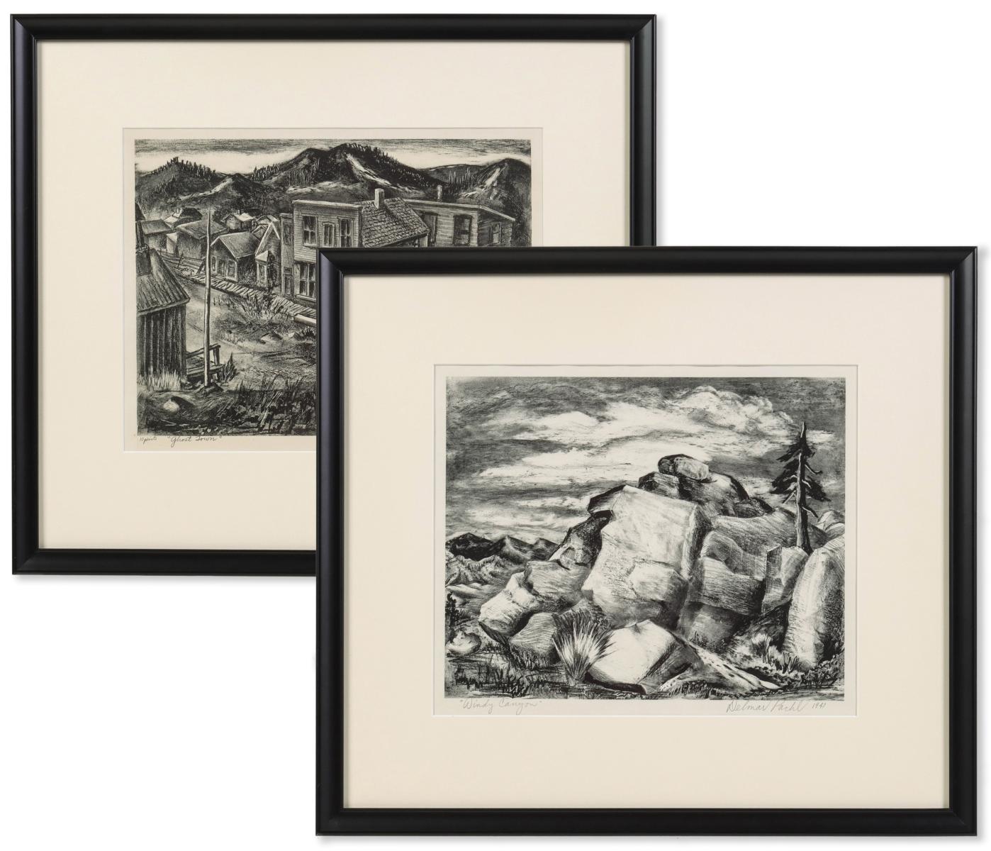 DELMAR PACHL (1912-1944) PENCIL SIGNED LITHOGRAPHS