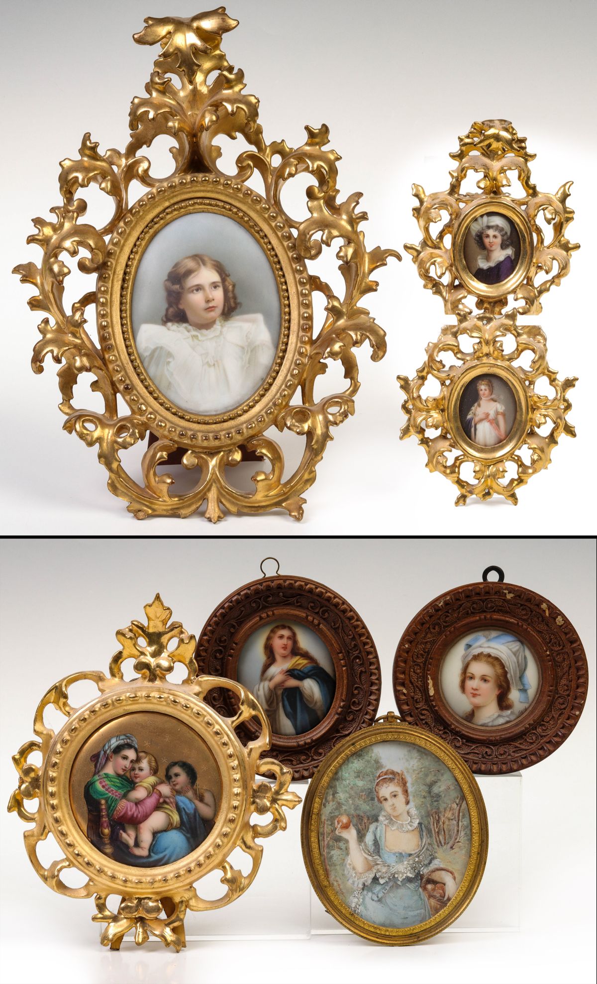 A COLLECTION OF MINIATURE PAINTINGS CIRCA 1890
