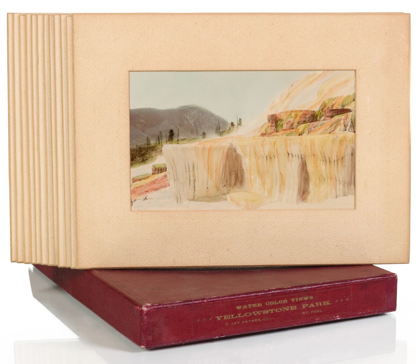 F. JAY HAYNES WATER COLOR PHOTOGRAPHS YELLOWSTONE PARK
